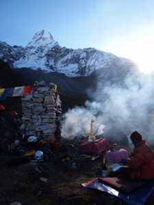 During the Puja ceromony, Ama Dablam